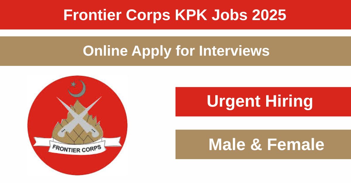 Frontier Corps Khyber Pakhtunkhwa (South) has made an announcement for openings available to eligible candidates provincewide.